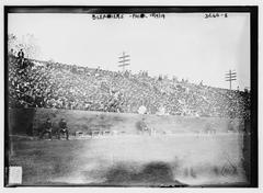 Fans in bleachers at Shibe Park Philadelphia for first World Series baseball game