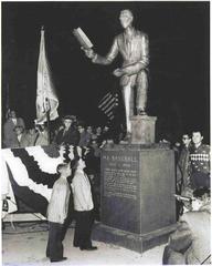 Unveiling Mack statue in Reyburn Park Philadelphia 1957