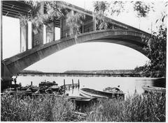 Tranebergsbron bridge in Uppland, Stockholm, Sweden, constructed between 1933 and 1935