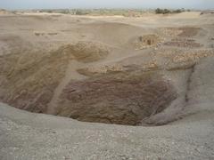 Large pit near Dejr-el-Medine in Luxor Egypt