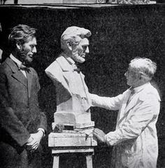 Bust sculpture of Abraham Lincoln by Humberto Pedretti featuring Charles Edward Bull as Lincoln from 1924 film The Iron Horse