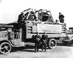 1926 Vitaphone sound equipment at Grauman's Egyptian Theatre with Sid Grauman and Jack L. Warner