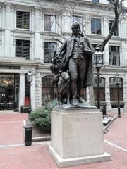 Statue of Scottish poet Robert Burns by Henry Hudson Kitson in Boston