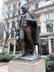 Statue of Robert Burns by Henry Hudson Kitson in Boston Massachusetts