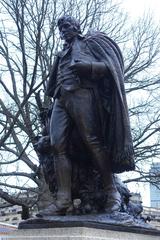 Statue of Robert Burns by Henry Hudson Kitson in Fenway, Boston