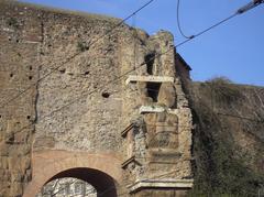 Porta Maggiore in Rome with cut conduits