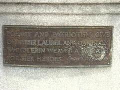 John Boyle O'Reilly Memorial bronze sculpture by Daniel Chester French on the Fenway in Boston Massachusetts