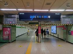 Jamsil Station transfer corridor in Seoul, South Korea