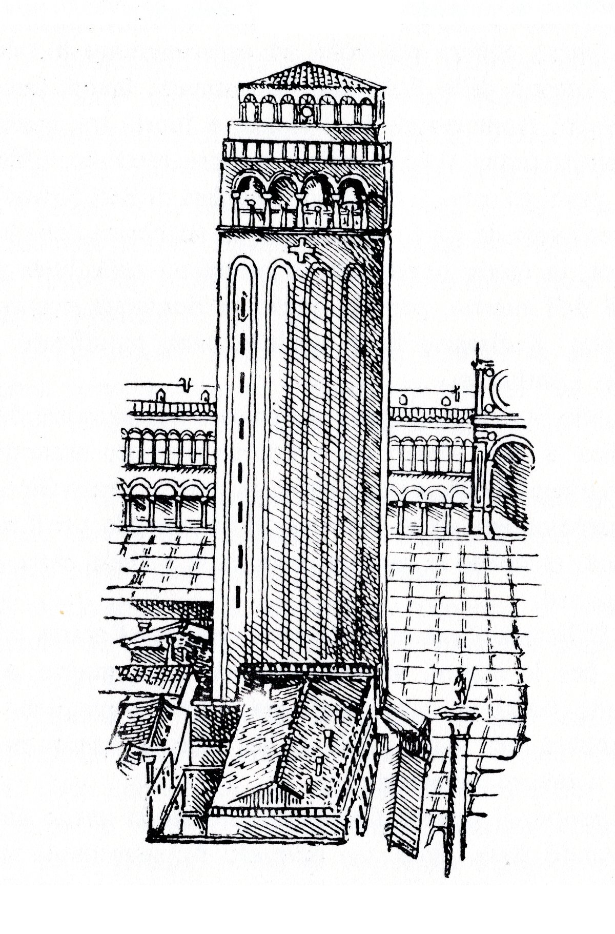 Campanile di San Marco bell tower after 1489 in Venice