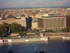 View of Budapest cityscape with River Danube and historic buildings