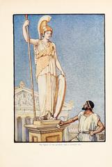 Colossal statue figure of a Goddess from ancient Greece