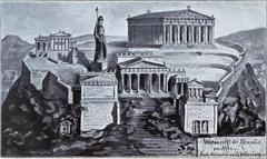 Western view of the Acropolis of Athens during the Pericles era