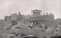 Reconstructed view of the Acropolis in Athens