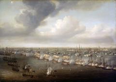 The Battle of Copenhagen April 2 1801 naval battle painting