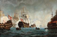 Painting of the Battle of Copenhagen April 1801