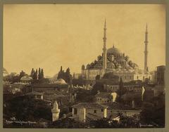 Exterior view of Mosquée Fatih Sultan Mehmed showcasing Ottoman architecture