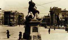 South African War Memorial in Adelaide along North Terrace with Parliament House in view