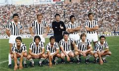 Juventus FC football team lineup before Italian Serie A match against Bologna FC on September 24, 1972 at Communal Stadium, Bologna, Italy