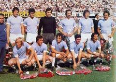 S.S. Lazio football team lineup at Bologna Comunale stadium in 1974