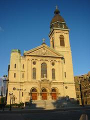 Exterior view of Saint John Cantius Catholic Church in West Side Chicago Illinois