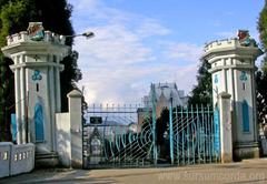 Twin towers at the main gate of Saint Joseph College, North-Point, Darjeeling