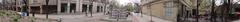 Panoramic view west of the old North building of the St Lawrence Market before demolition