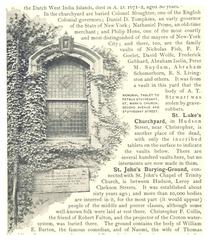 Memorial plate dedicated to Petrus Stuyvesant at St. Mark's Church in New York City