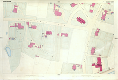 1855 Sheet 204 map from The New Survey of the Borough of Birmingham showing detailed layout of streets and buildings in Birmingham, England