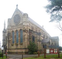 Exterior view of St George's Church, a listed building in Westbourne Crescent, Edgbaston