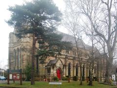 Exterior view of St George's Church, a listed building in Edgbaston with gothic architectural features
