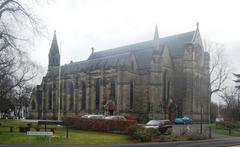 Exterior view of St George's Church, a listed building in Edgbaston, featuring Gothic architecture and stone facade