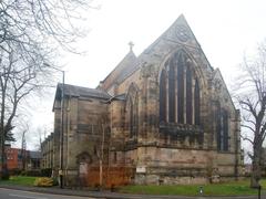 Exterior view of St George's Church, a listed building in Edgbaston, Westbourne Crescent