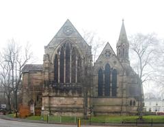 Exterior view of St George's Church in Westbourne Crescent, Edgbaston, a listed building in England