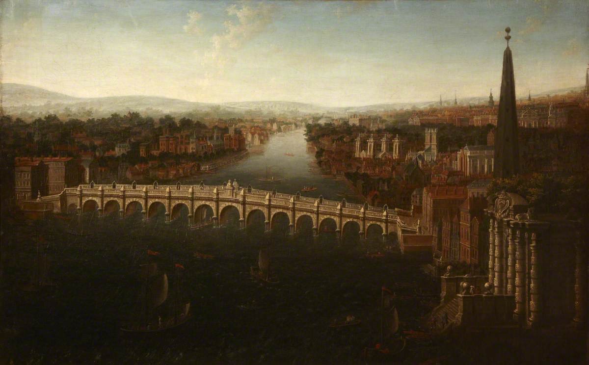View of London featuring York Water Gate, Westminster Bridge, the Banqueting House, and St John's Smith Square