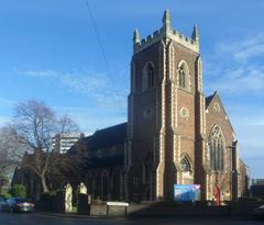 Exterior view of St John's and St Peter's Church, a listed building in Ladywood, Birmingham