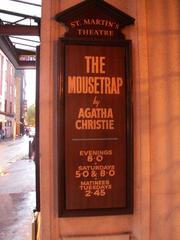 Timetable of The Mousetrap play at St Martin's Theatre