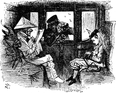 Gentleman dressed in paper illustration by John Tenniel from Through the Looking-Glass