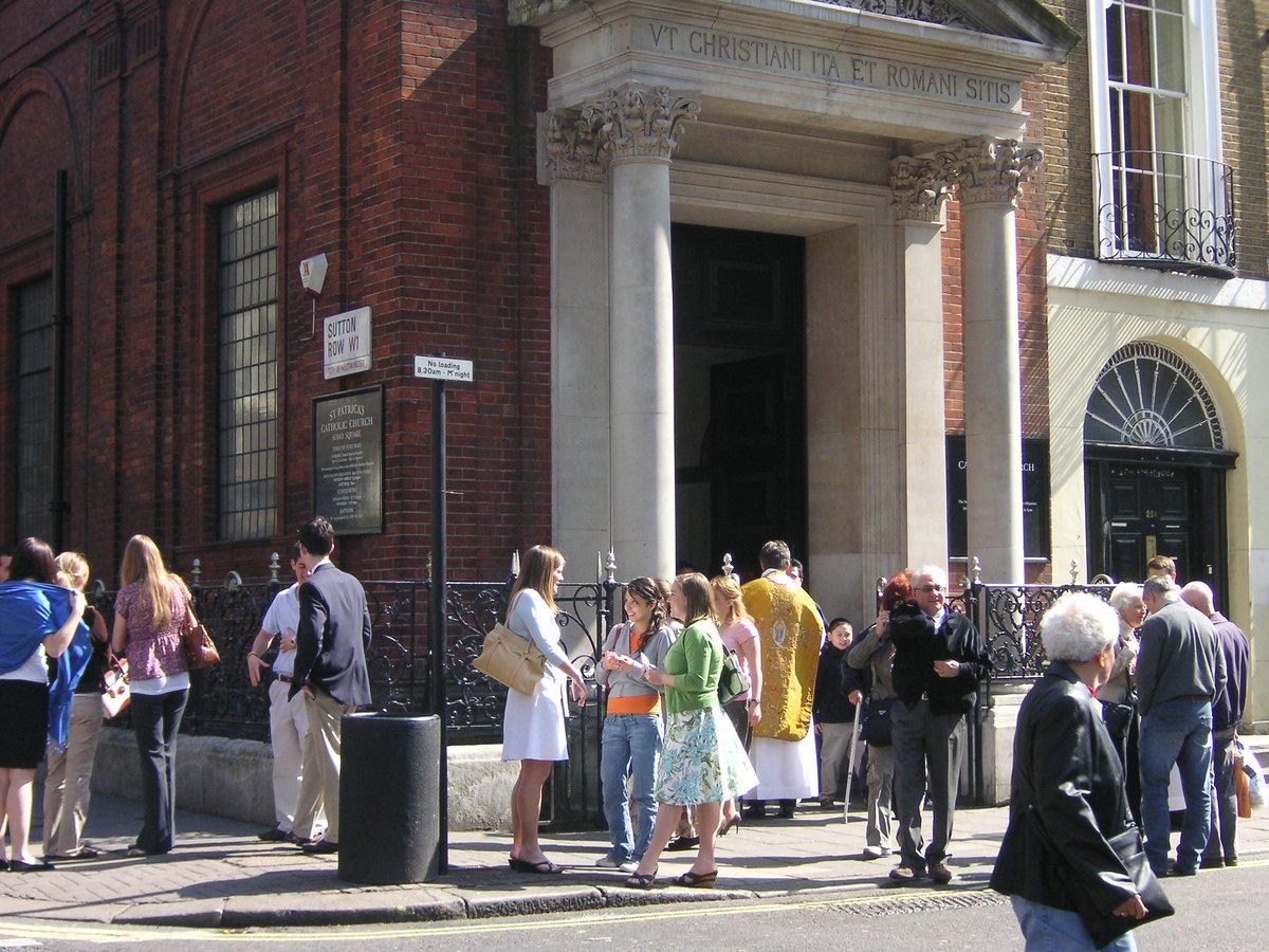 St. Patrick's Church in Soho Square London on Easter Sunday 2007