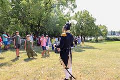 Living historian and Park Ranger engaging visitors at Todd's Inheritance historical site