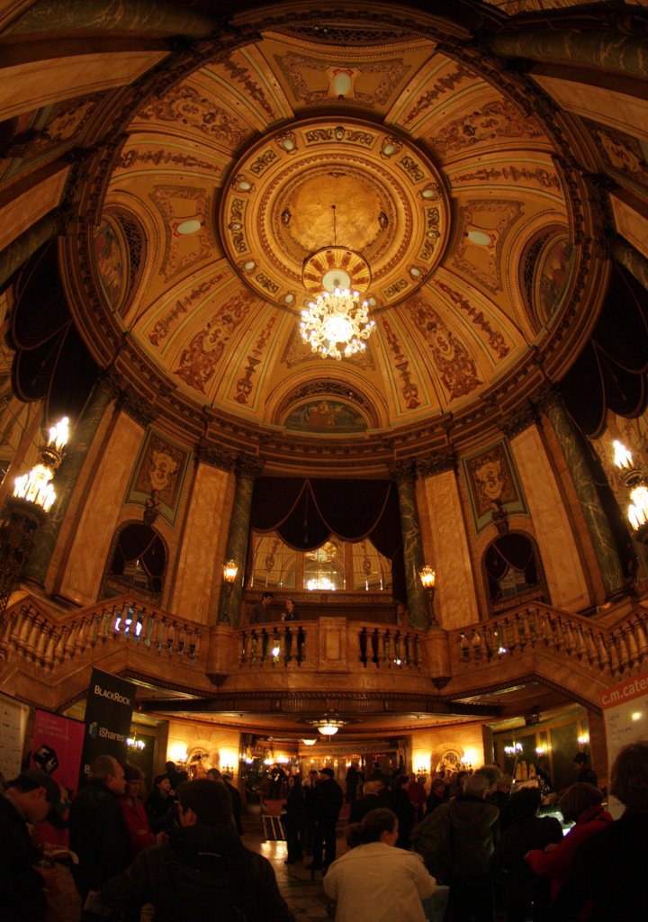 Main atrium of the State Theatre Sydney with elegant architectural details and lighting