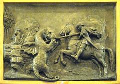 Bronze relief artwork in the foyer of State Theatre Sydney