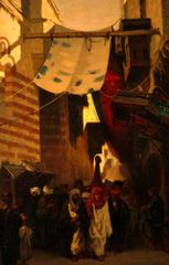 A Turkish funeral procession with diverse attendees and traditional attire