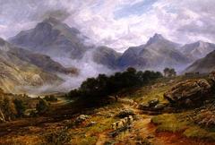 Morning in Glen Nevis landscape painting by Arthur Perigal the younger