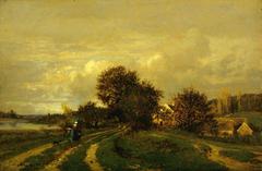Emile Charles Lambinet landscape painting Bas-Prunay