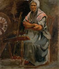 Portrait of George Harvey, aged spinner from 1806-1876