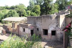 Ruins of the ancient Roman city of Pompeii buried by the eruption of Mt. Vesuvius in 79 AD