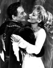 John Gielgud and Margaret Leighton in 1950s publicity photo for Broadway play Much Ado About Nothing
