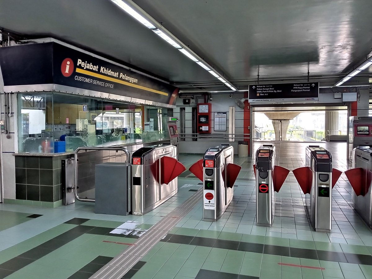 LRT station platform at Sungai Besi in Kuala Lumpur