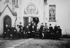 Emil von Behring and international tuberculosis researchers in front of Schlossberg Laboratory in Marburg 1902