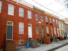 Douglass Row historic houses in Baltimore built by Frederick Douglass in 1890s
